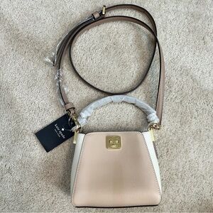 Kate Spade Phoebe Mini Top Handle Crossbody Toasted Hazelnut Colorblock MSRP 299